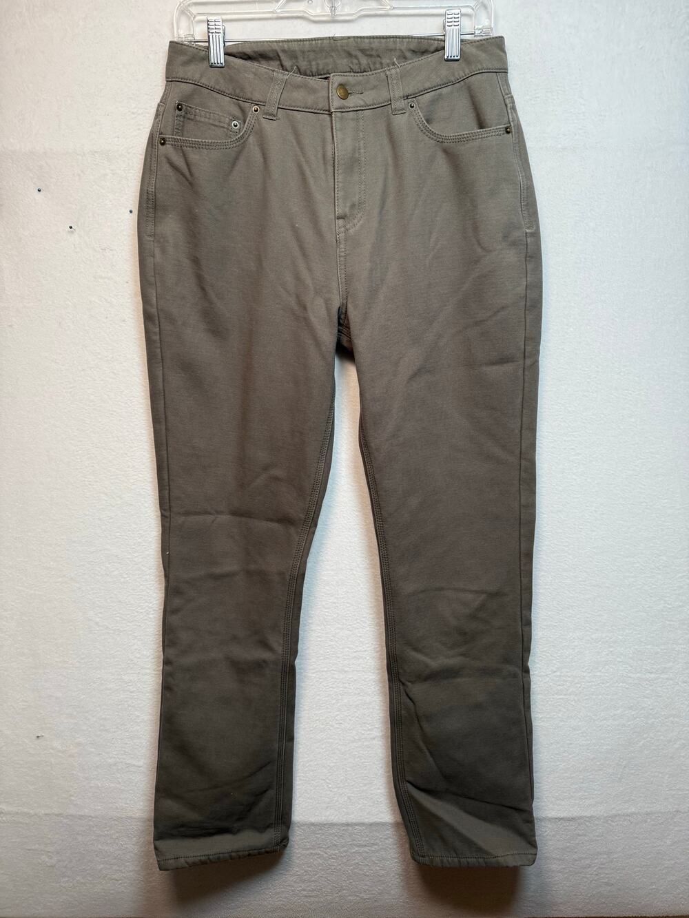 Mountain and Isles Fleece Lined Pants, Olive Green, Size 8 Hiking Outdoors